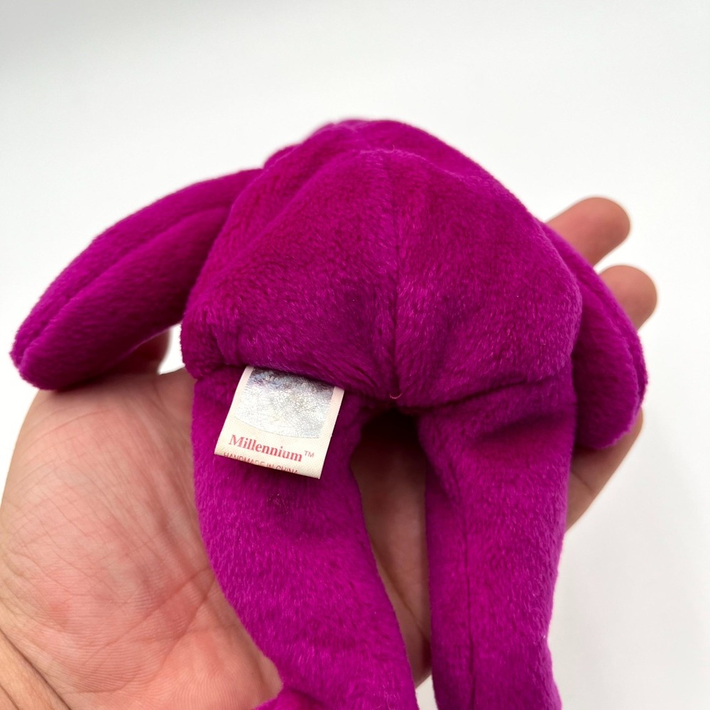 Ty Beanie Babies Millennium Bear Plush Toy Purple Soft Stuffed Handmade Animal - Picture 6 of 7